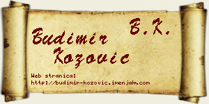 Budimir Kožović vizit kartica